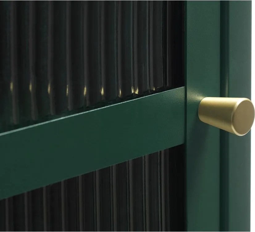 Bronco zöld fém tálalószekrény, magasság 160 cm - Unique Furniture