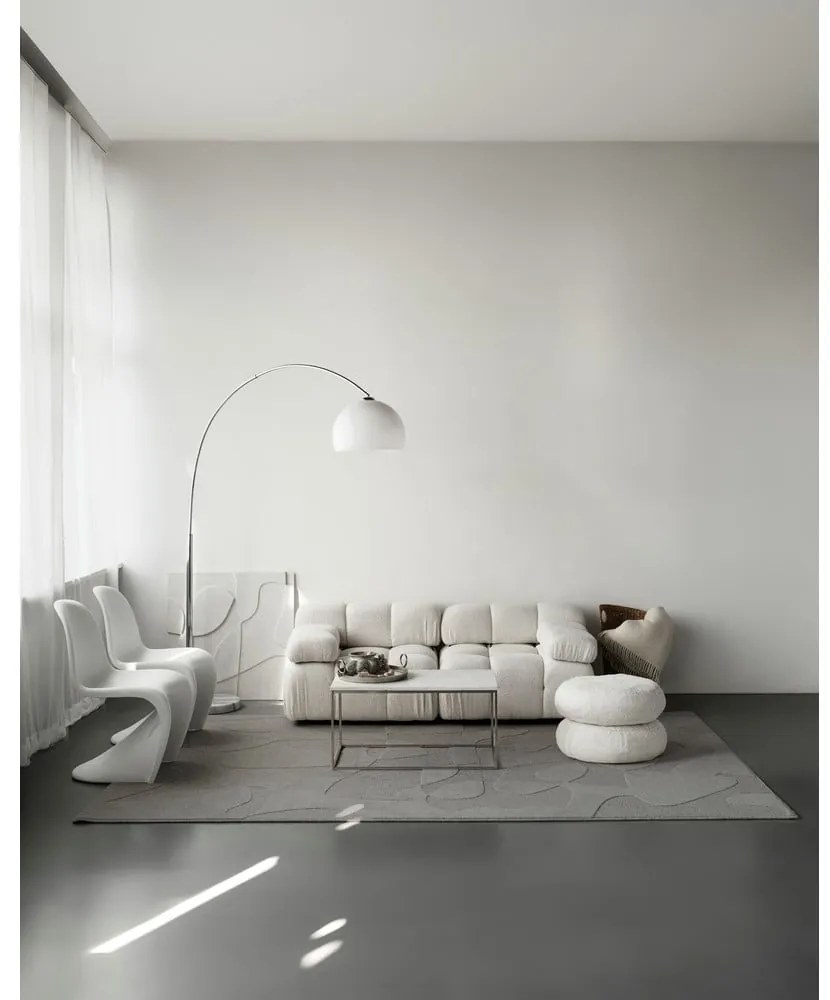 Szürke gyapjú szőnyeg 200x300 cm Morphic Botanica – Agnella