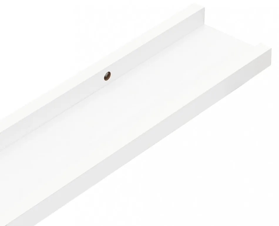 4 db fehér fali polc 60 x 9 x 3 cm