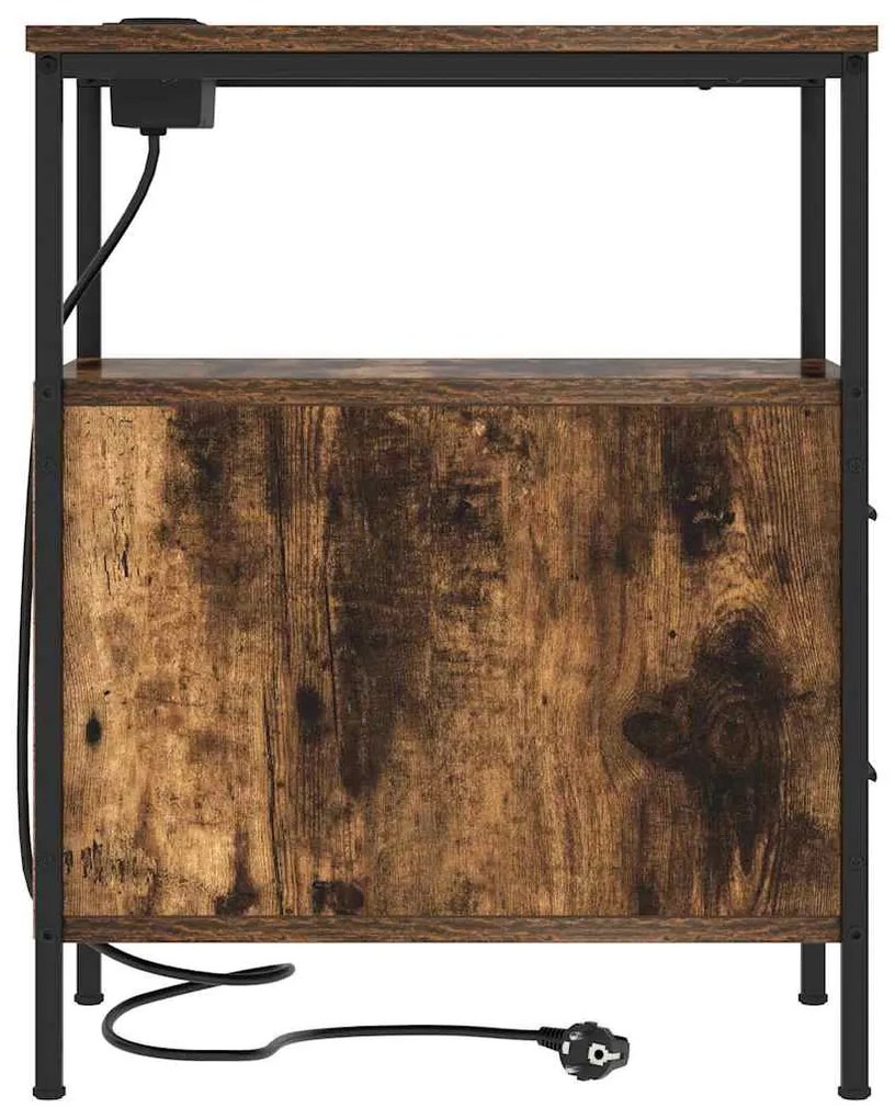Éjjeli Szekrények 2 pcs Füstölt tölgy 30 x 48 x 61 cm Faanyag