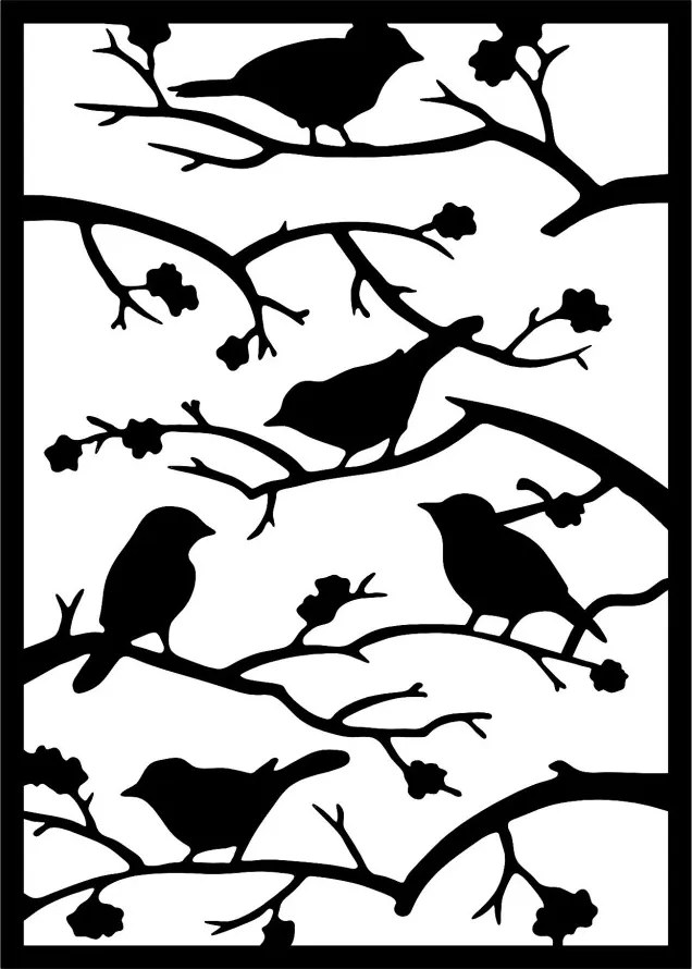 Tree fém fali dekoráció, 47×66 cm