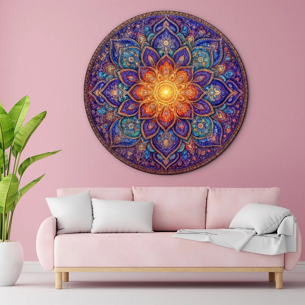 DUBLEZ | Fából készült kép - Mandala Magic | Prémium UV nyomtatás