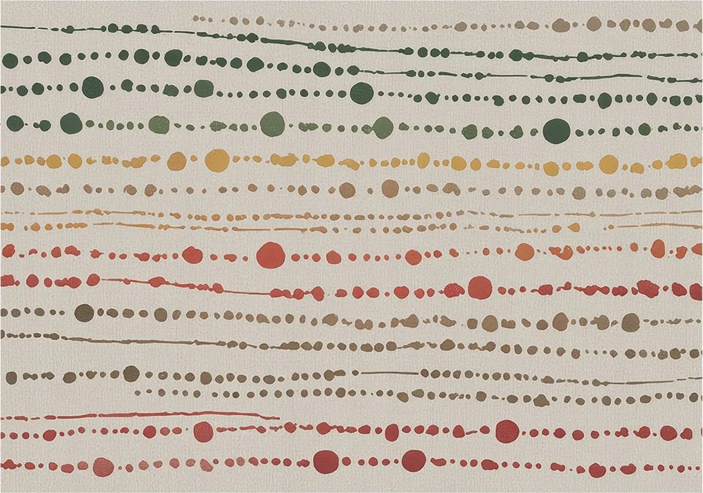 Flizelin tapéta falra Prémium színes pöttyök 208x146 Ragasztó