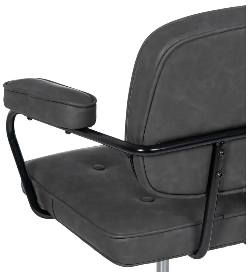 Antracitszürke bőrutánzat irodai szék – Ixia