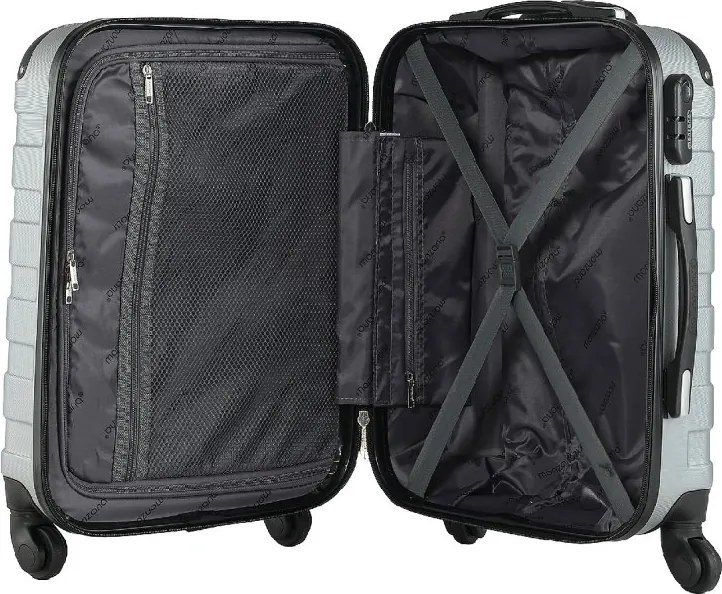 Deuba 4 darabos utazóbőrönd szett - ezüst