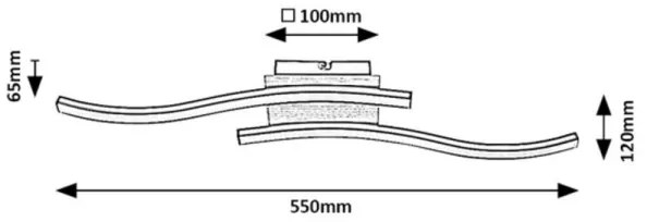 Rabalux 2280 - HEIMDALL LED mennyezeti lámpa 2x12W, 230V