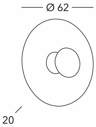 Kolarz 0365.61XL.V1.3 - Fali lámpa LUNA 1xE27/100W/230V 24K arany