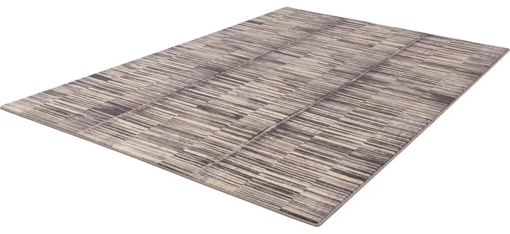 Szürke gyapjú szőnyeg 200x300 cm Grids – Agnella