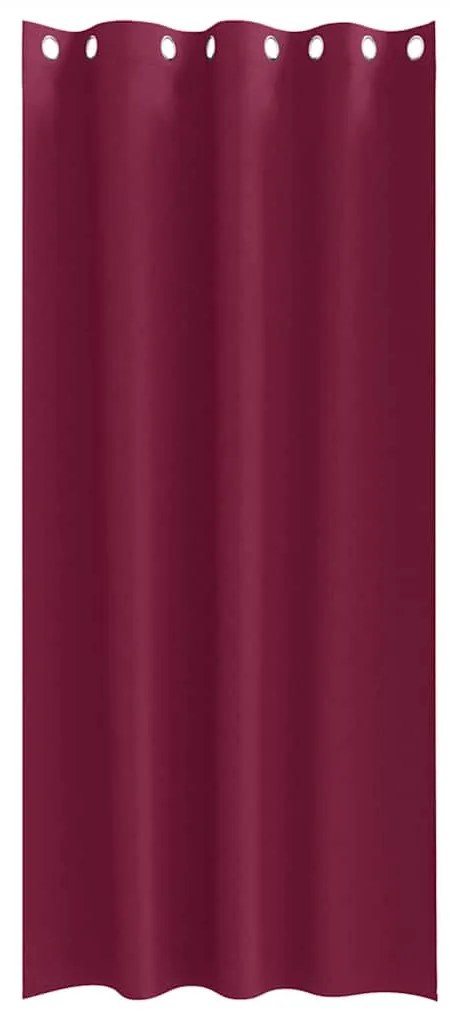 Függönyök függönyökkel 2 pcs Bordó 225x140cm Poliészter