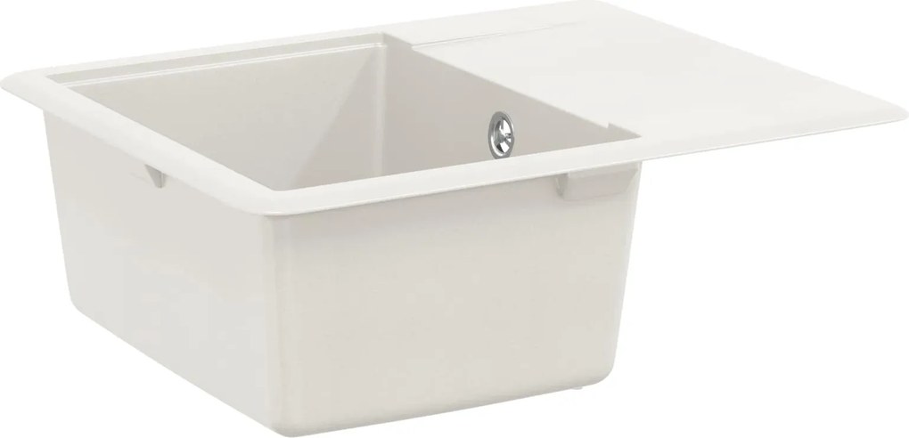 vidaXL Mosogató Fehér 560 x 460 mm 80% Kvarc és 20% Gyanta