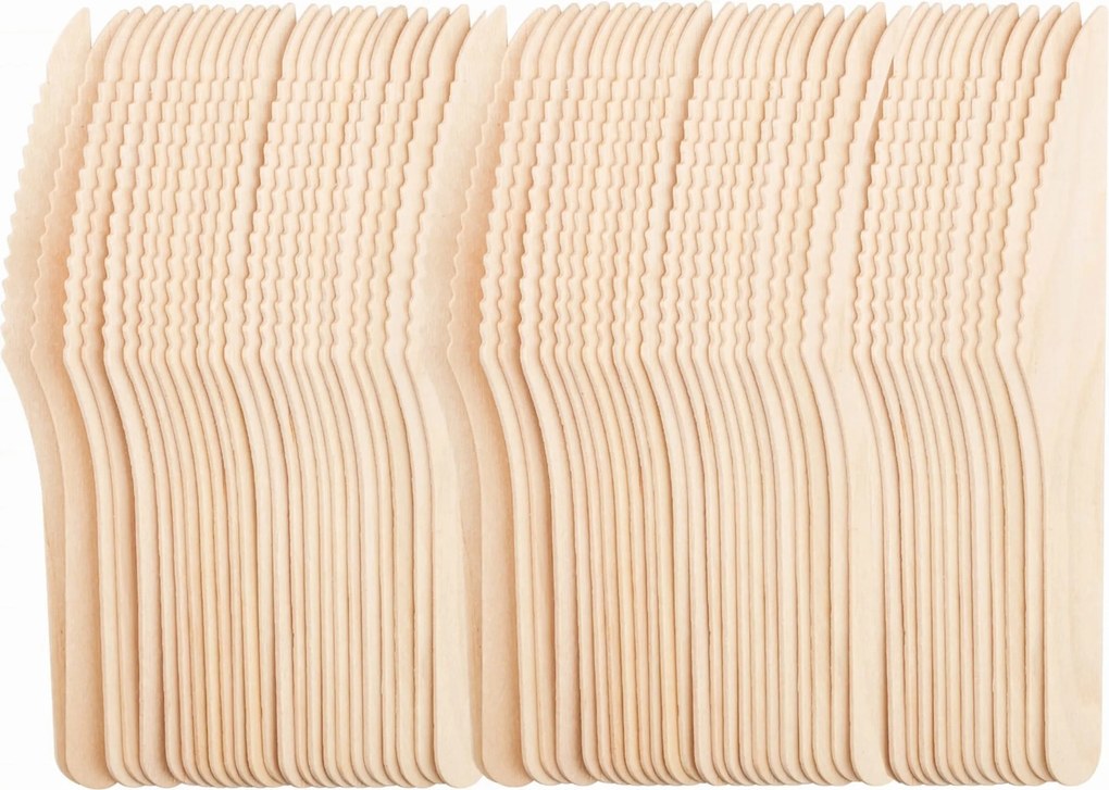 Fa kés öko eldobható evőeszközök 50 db