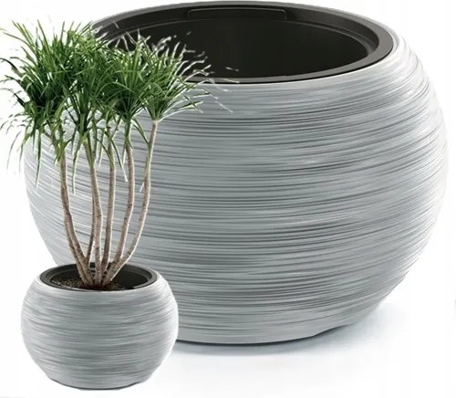 Virágtartó Szürke 38cm h23cm 8L Kerek fedő Furu Lengyel Termék