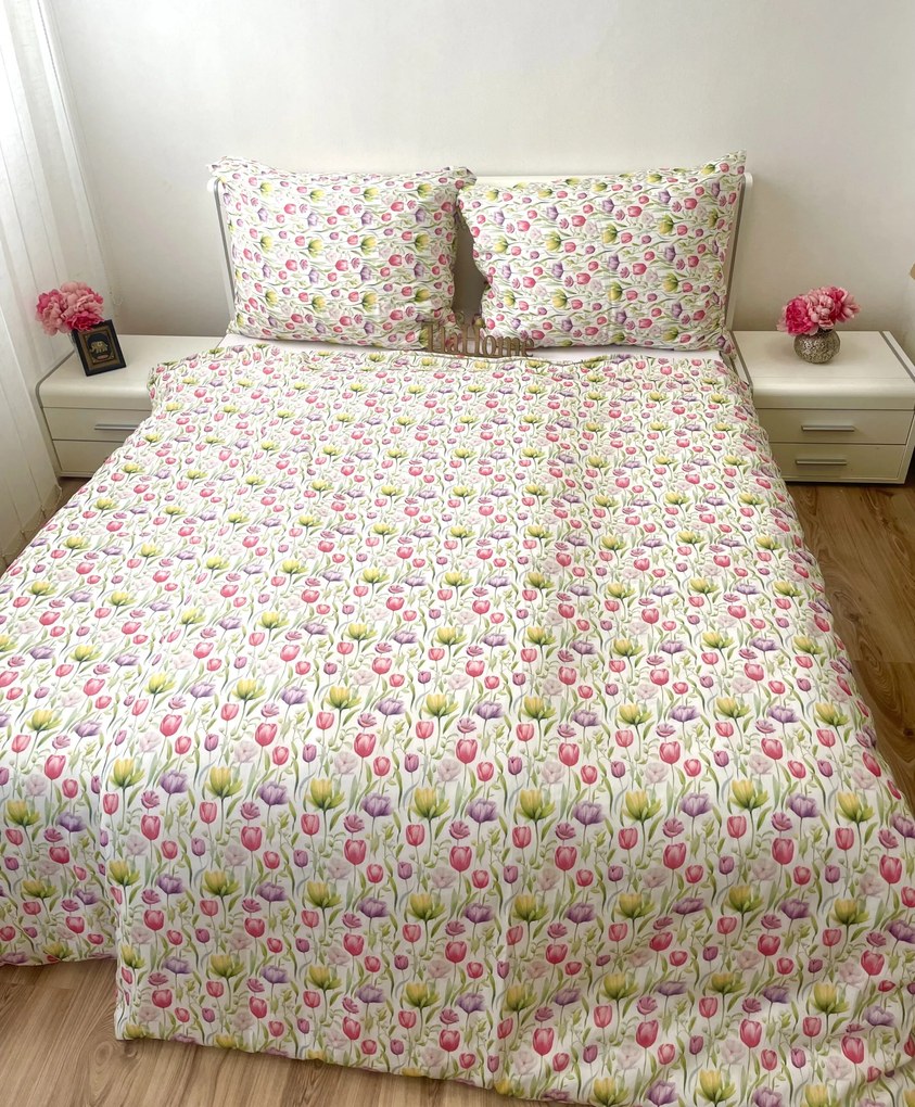 Muszlin lepedők Tulipán 140x200cm+90x70cm TiaHome