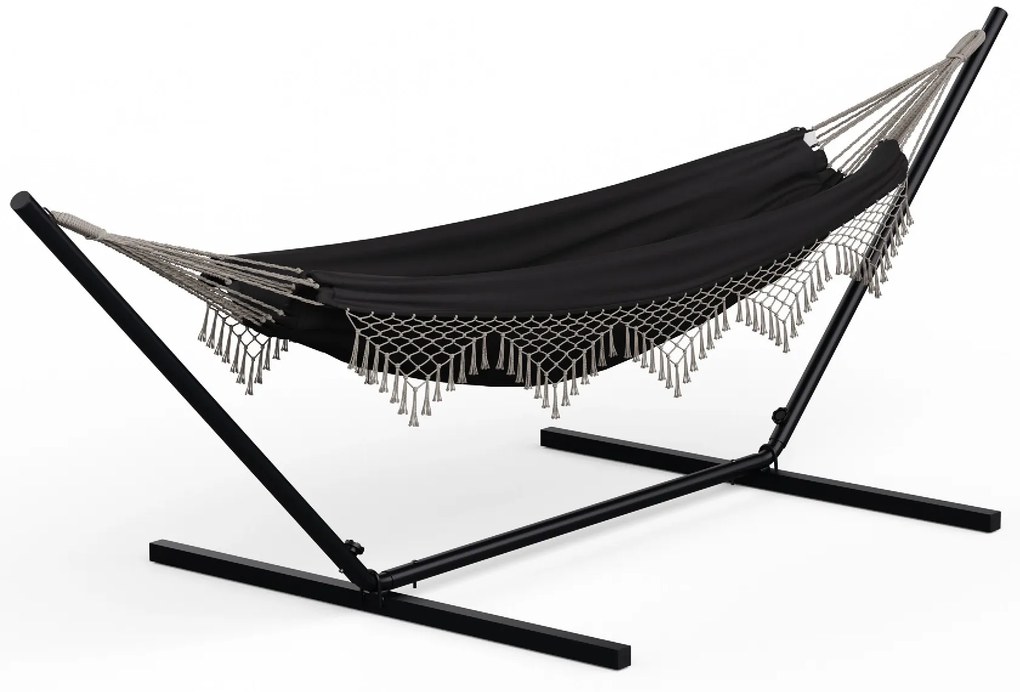 SwayStation Boho függőágy, 400 x 116 cm, időjárásálló, rozsdamentes, rozsdamentes