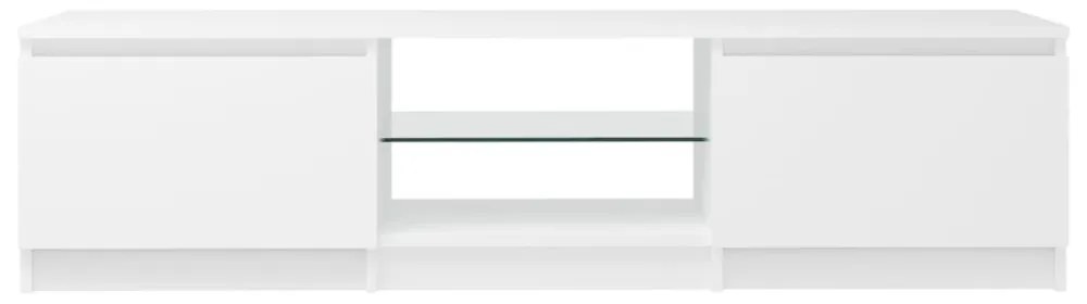 fehér TV-szekrény LED lámpákkal 140 x 40 x 35,5 cm
