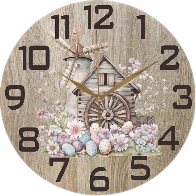 Falióra 35 cm Húsvéti fali dekoráció Húsvéti malom