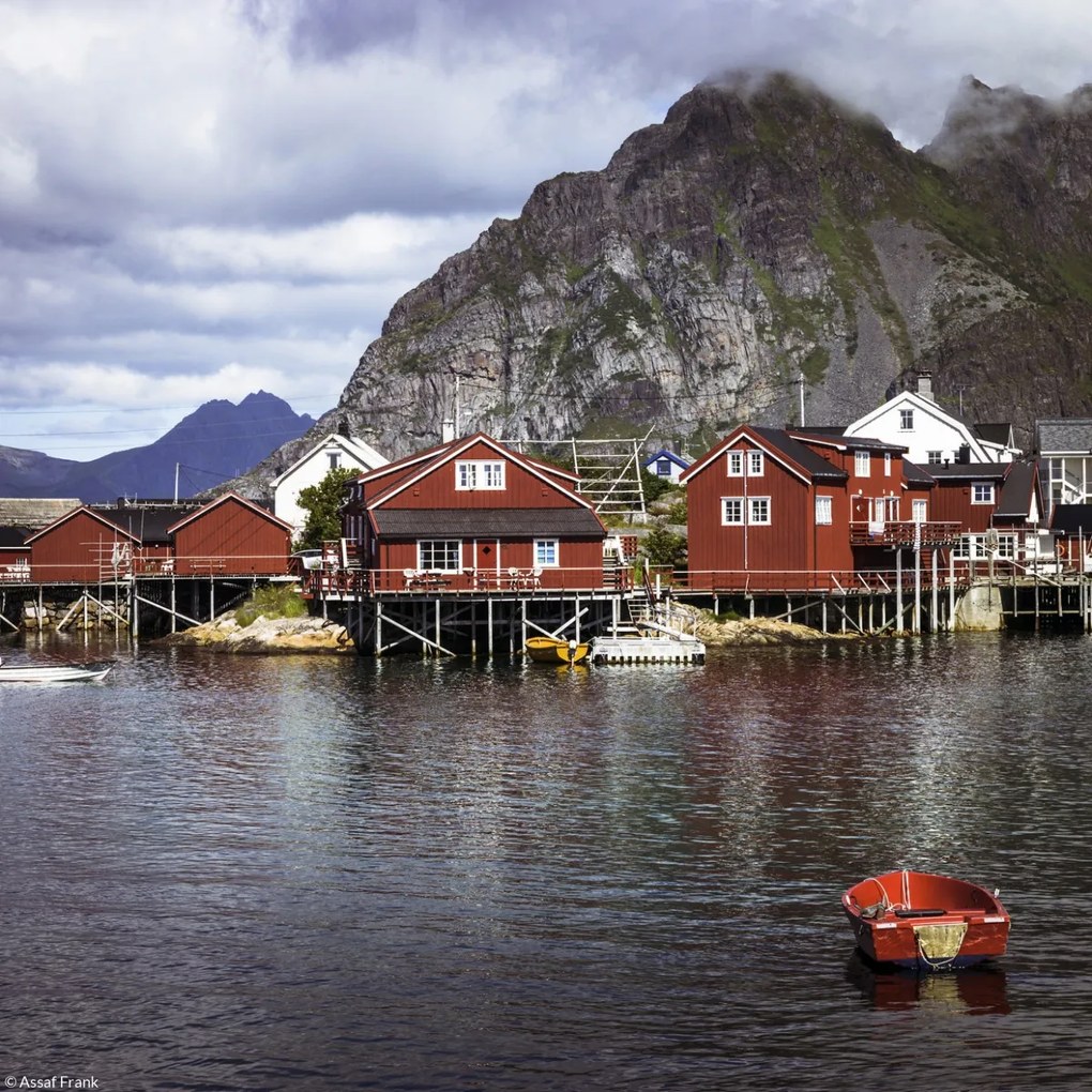 Poszter 20x20cm Halászfalu a vízparton 3, Assaf Frank