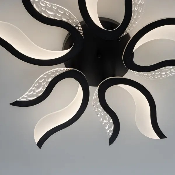 Brilagi - LED Dimmelhető felületre szerelhető csillár TWIST LED/65W/230V 3000-6500K fekete + távirányító