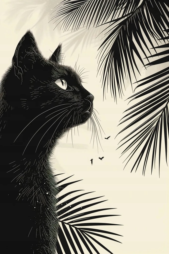 Poszter 20x30cm Elmélkedés a pálmafák árnyékában