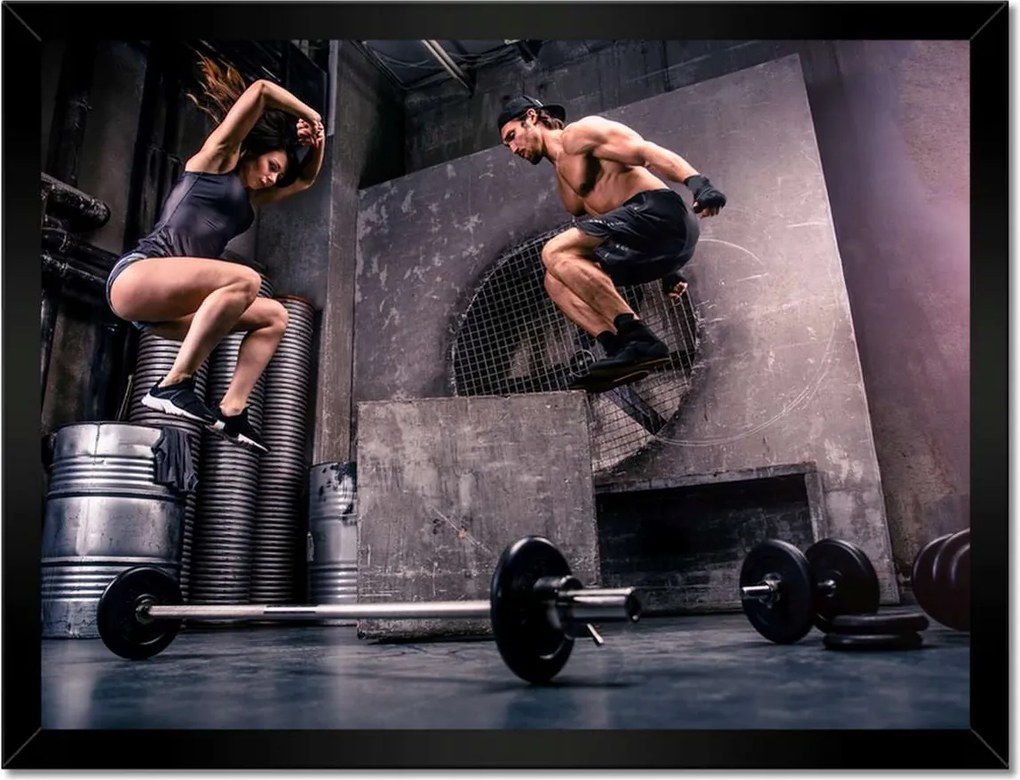 Poszterek keretben 40x30 Oldalugrás az edzőteremben Teljesítmény