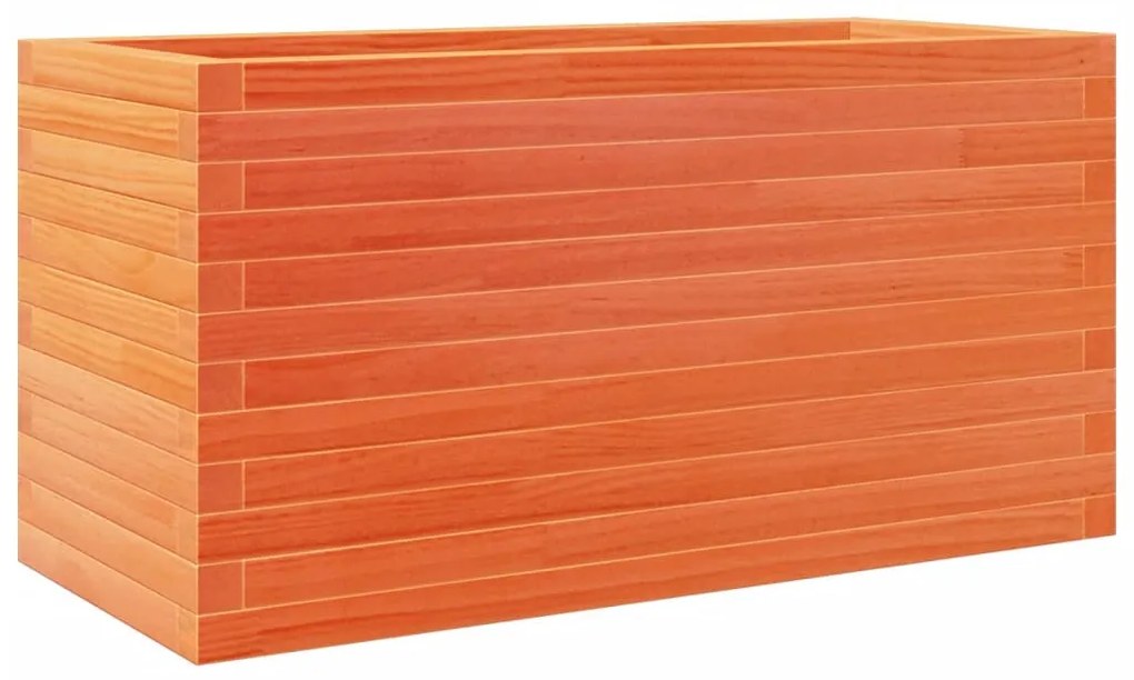 viaszbarna tömör fenyőfa kerti virágtartó 90 x 40 x 45,5 cm