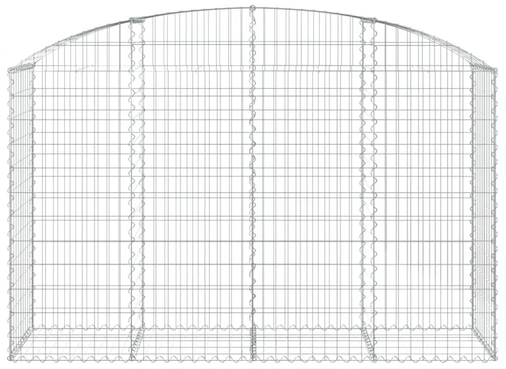 vidaXL íves horganyzott vas gabion kosár 200x50x120/140 cm
