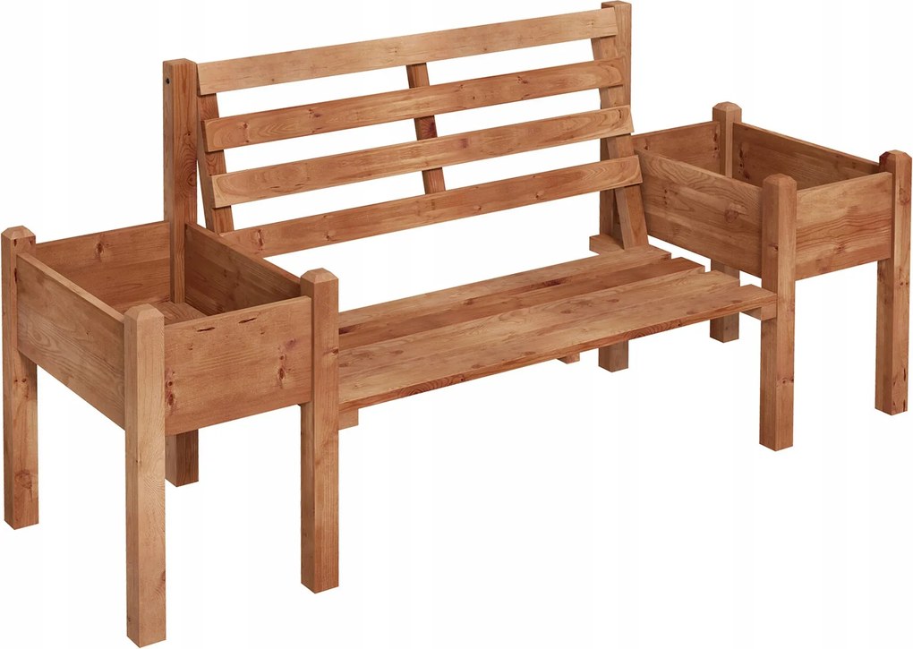 Aga Kerti pad virágládákkal 184x59x95 cm