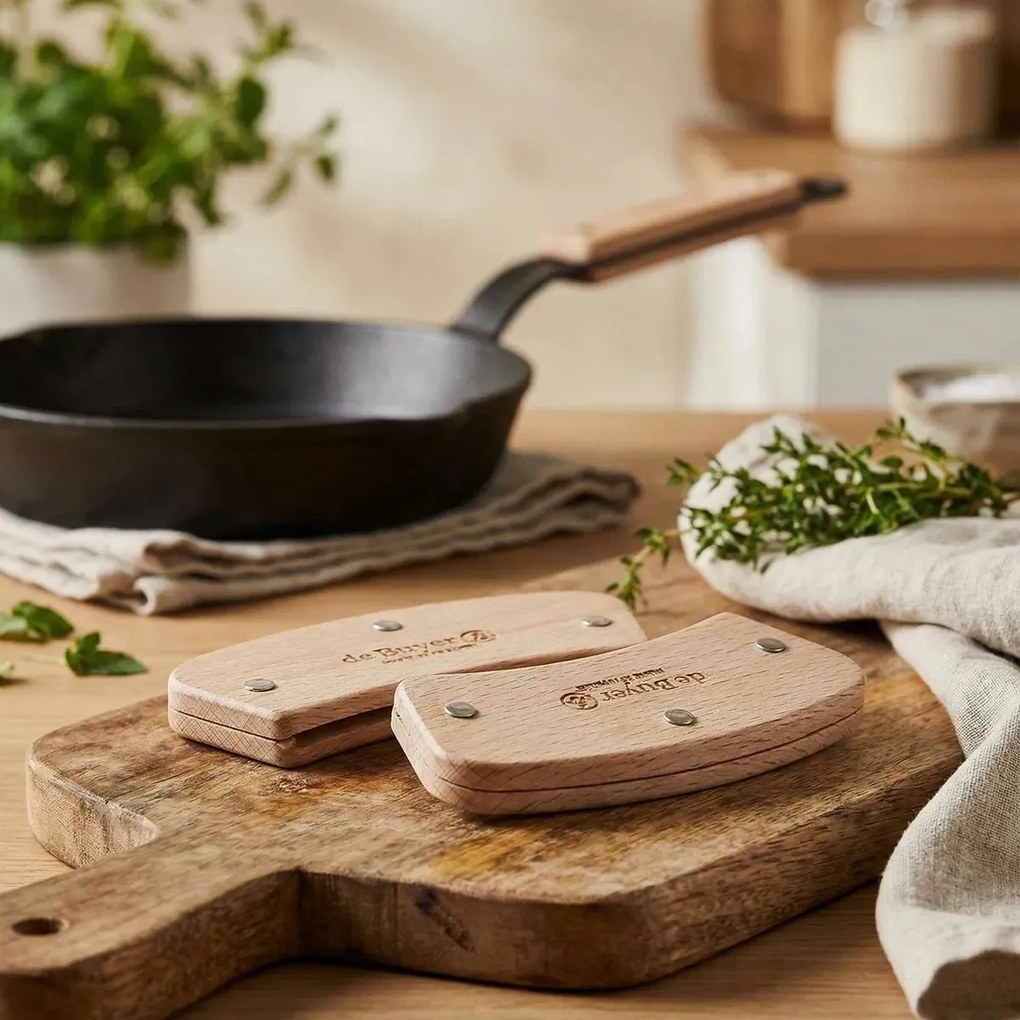 De Buyer 3660.02 LOQY levehető fogantyúpár, fa