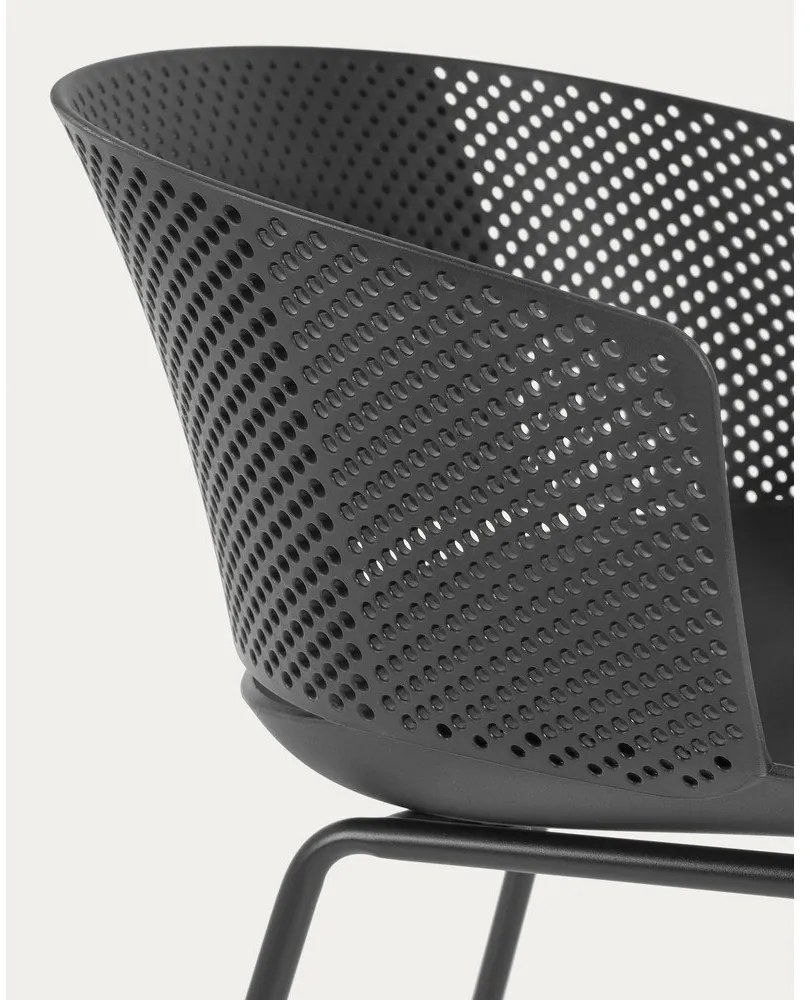 Fekete étkezőszék szett 4 db-os Yeray – Kave Home