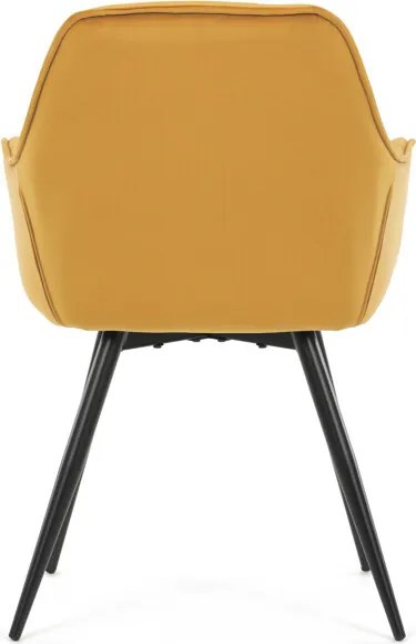 Étkezőszék sárga bársony DCH-421 YEL4