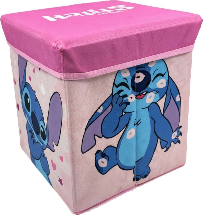 Disney Lilo és Stitch, A csillagkutya Sweet Hearts játéktároló 30×30×30 cm