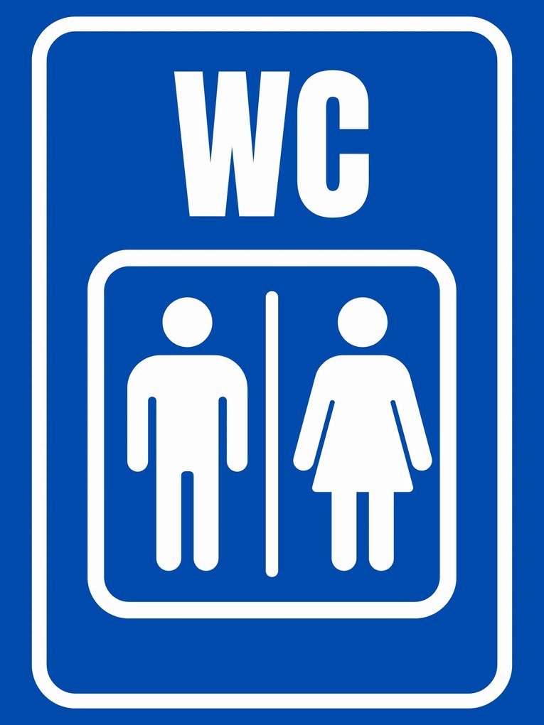 Fém poszter irodai WC-hez 30x40