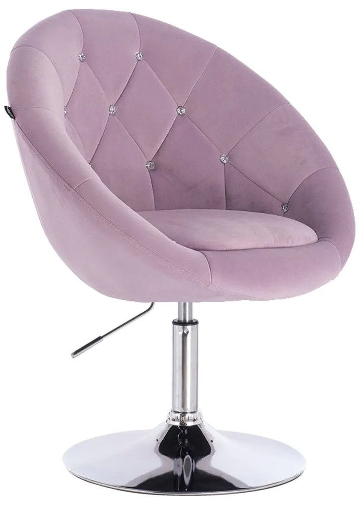 HR8516CN Halványlila modern velúr szék