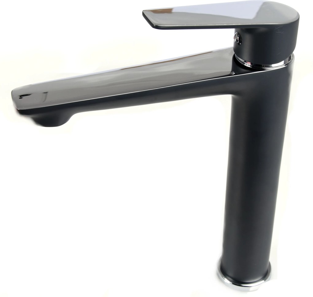 Álló gömb alakú pultra szerelhető mosdócsaptelep grafit színben