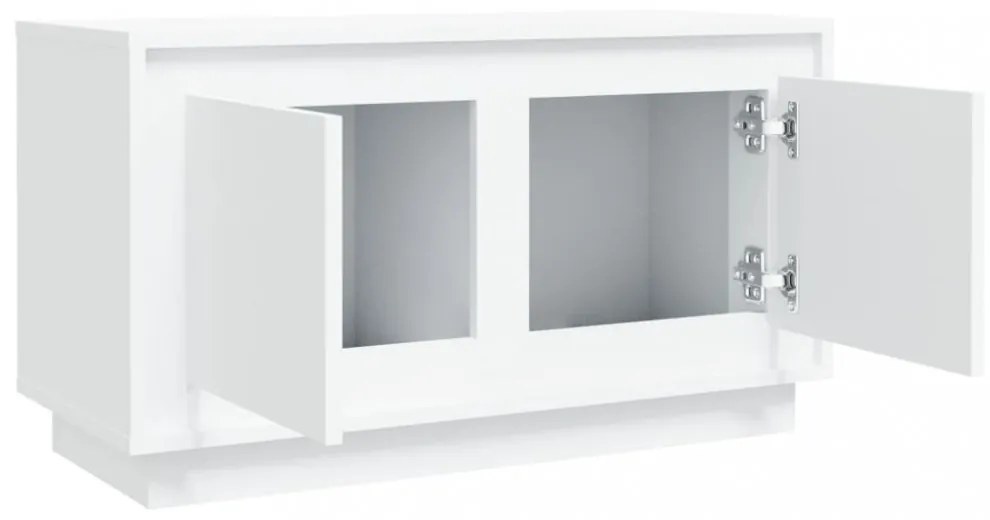 fehér szerelt fa TV-szekrény 80x35x45 cm