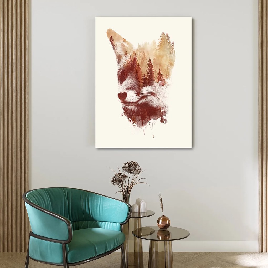Gario Vászonkép Foxy tükör - Robert Farkas Méret: 60 x 90 cm