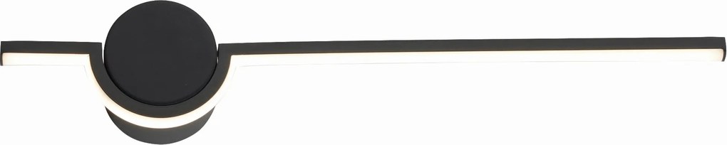 Alamiya LED-es fürdőszobai fali lámpa, matt fekete