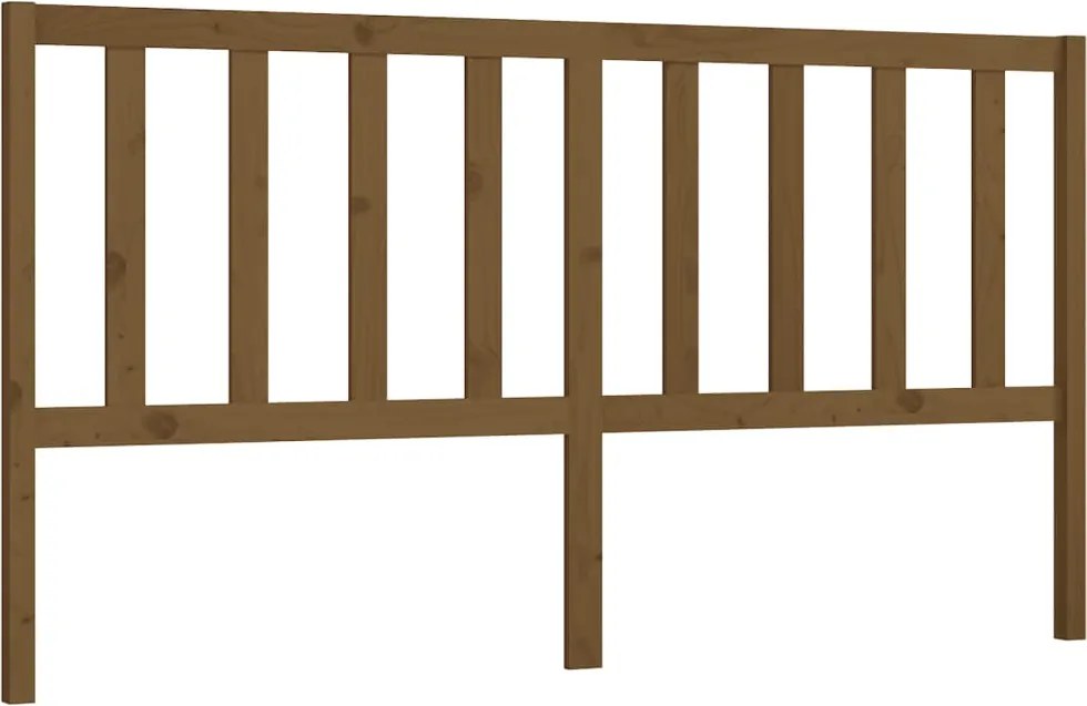 vidaXL mézbarna tömör fenyőfa ágyfejtámla 206 x 4 x 100 cm