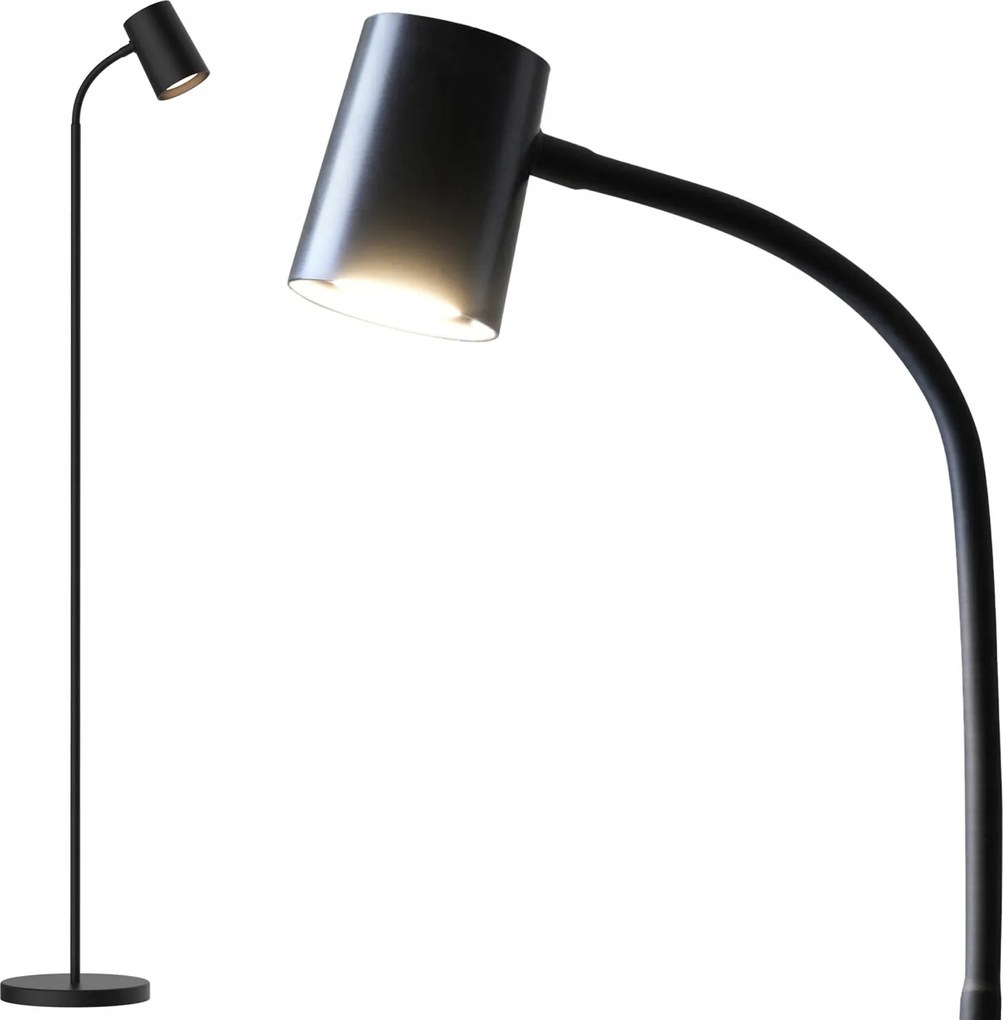 Padló Lámpa Álló Lámpatest Fekete GU10 Felix Hálószoba Nappaliba 138cm