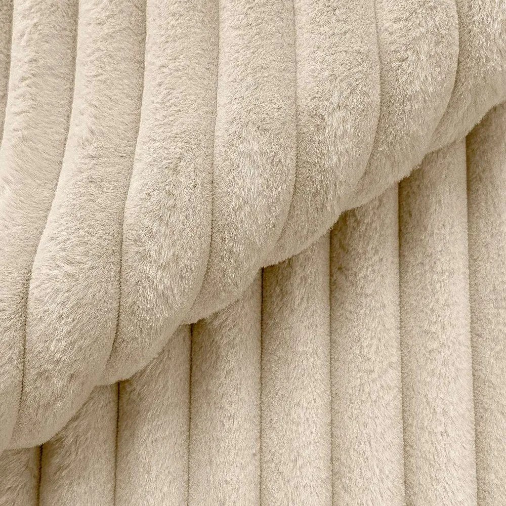 Krémszínű kordbársony sarokkanapé (bal oldali-U alakú) Justin – Ropez