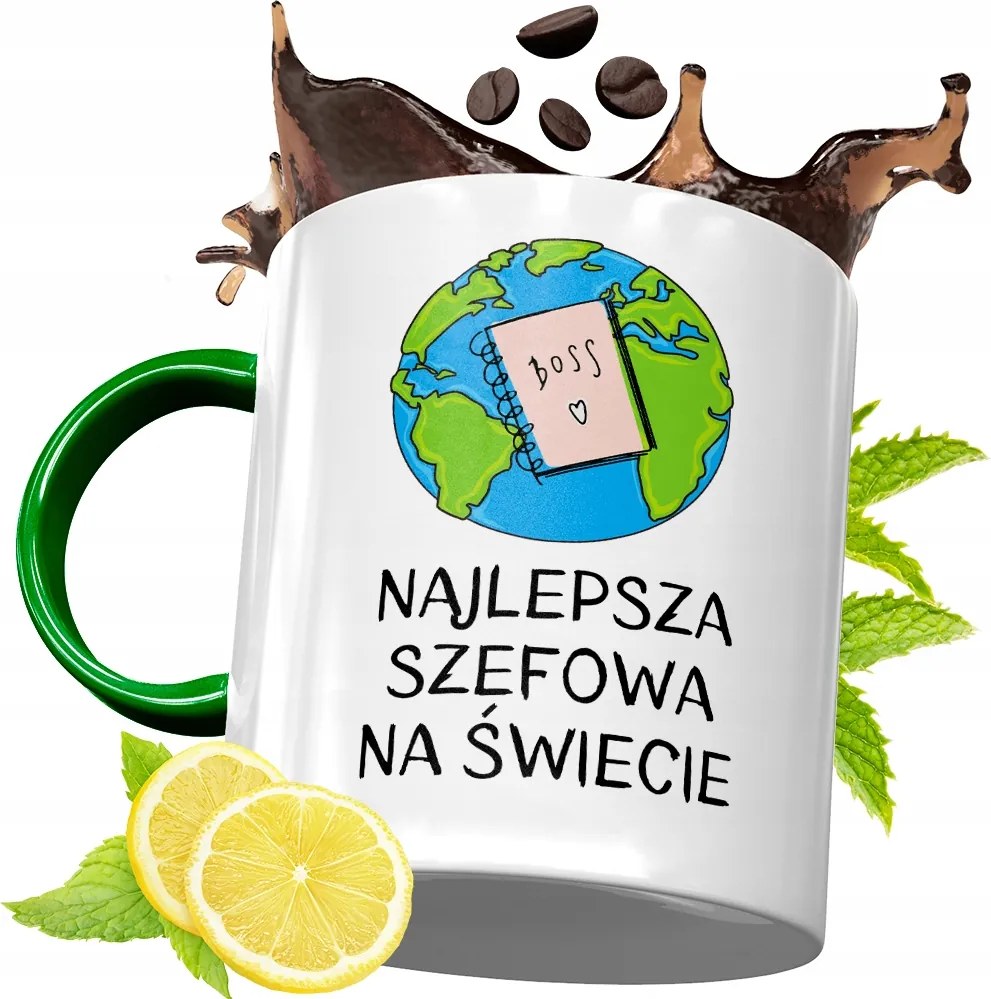 Zöld Bögre A Főnöknek Születésnapi Ajándék fényképes nyomtatással