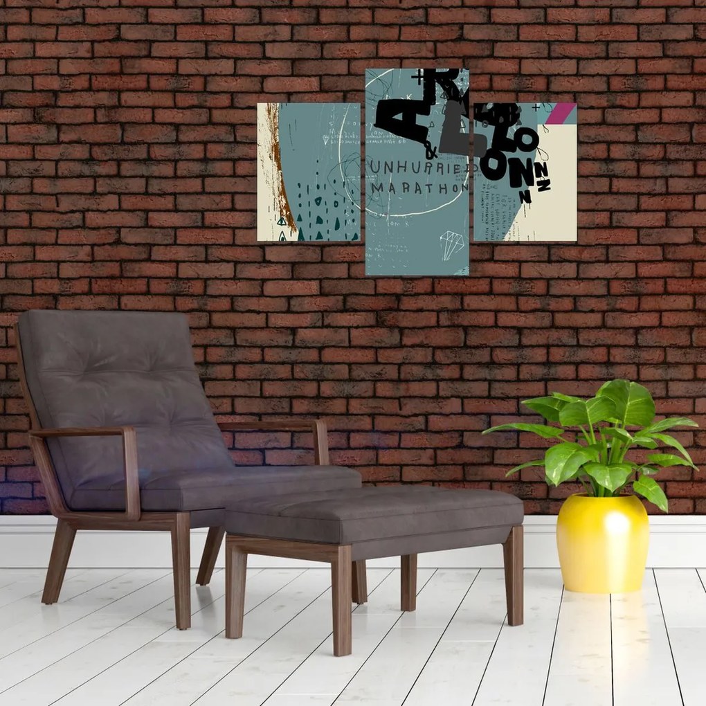 Kép - Repülő léggömb szivárvánnyal (90x60 cm)