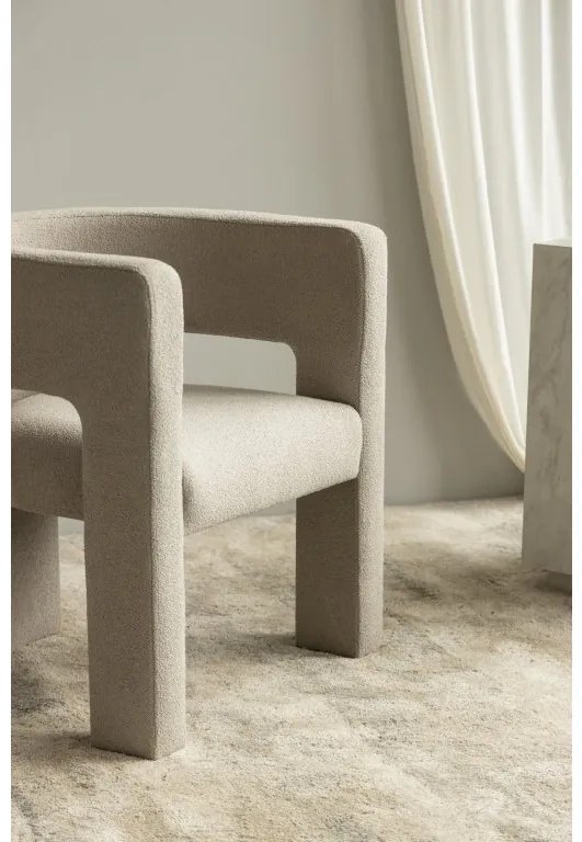 Bézs-szürke design kialakítású fotel ALPAH LOOP