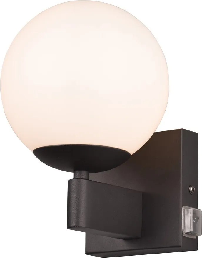 Matt fekete fali lámpa ø 14 cm Kula – Trio