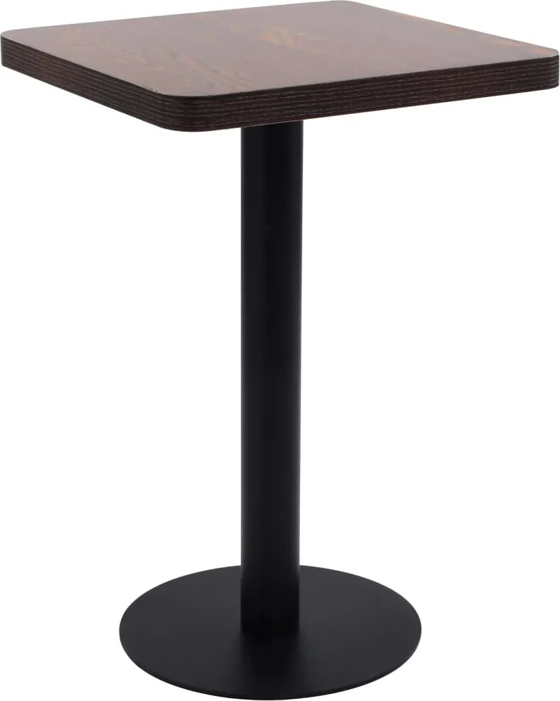 vidaXL sötétbarna MDF bisztróasztal 50 x 50 cm