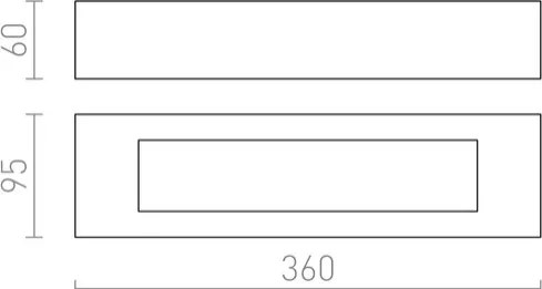 RENDL ROLO 36 fali lámpa gipsz 230V LED E14 2x6W