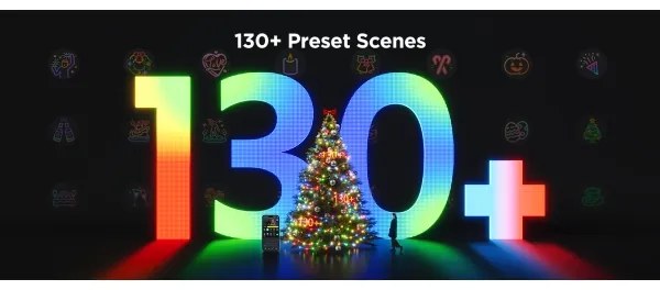 Govee - LED RGBICW kültéri karácsonyi lánc 2700-6500K 20m Wi-Fi Matter IP66