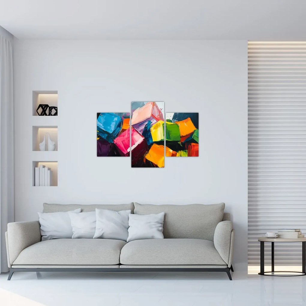 Kép - Színes kockák (90x60 cm)