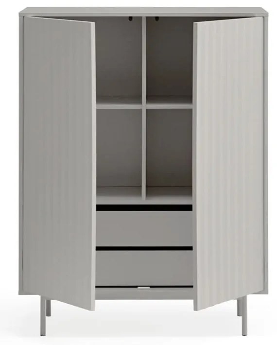 Szürke magas komód 97x130 cm Sierra – Teulat