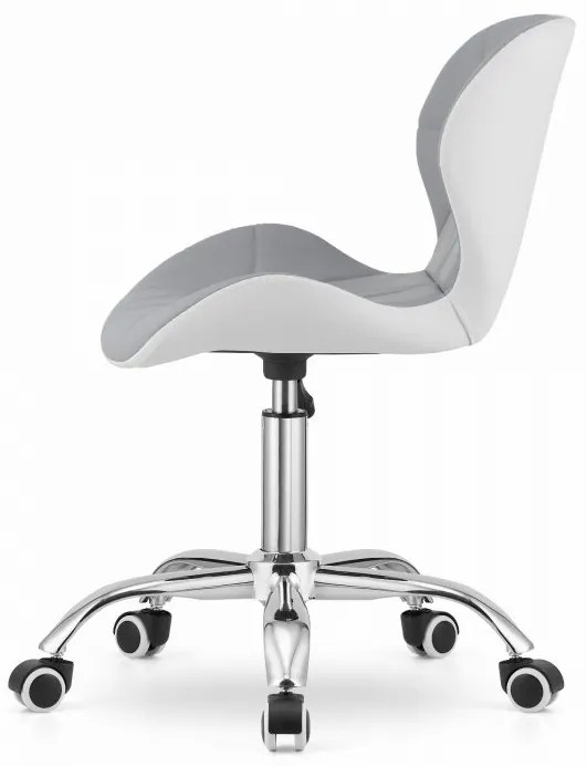 Dolgozószobai szett íróasztal TAYLOR SONOMA 100x50 cm + irodai szék AVOLA ökobőr szürke-fehér